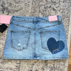 Juicy Couture Light Blue Denim Mini Skirt